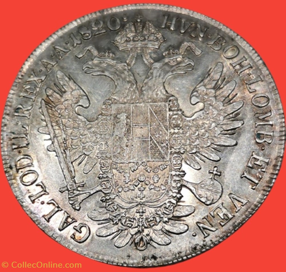 François 1er de Habsbourg-Lorraine, Autriche -Hongrie, Thaler monnaies francois 1er de habsbourg lorraine autriche hongrie thaler