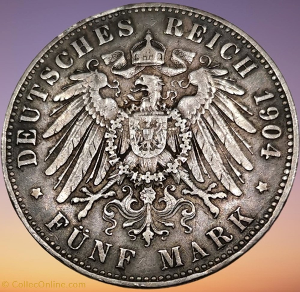 monnaies monde wilhelm ii roi de prusse et empereur allemagne cou nu
