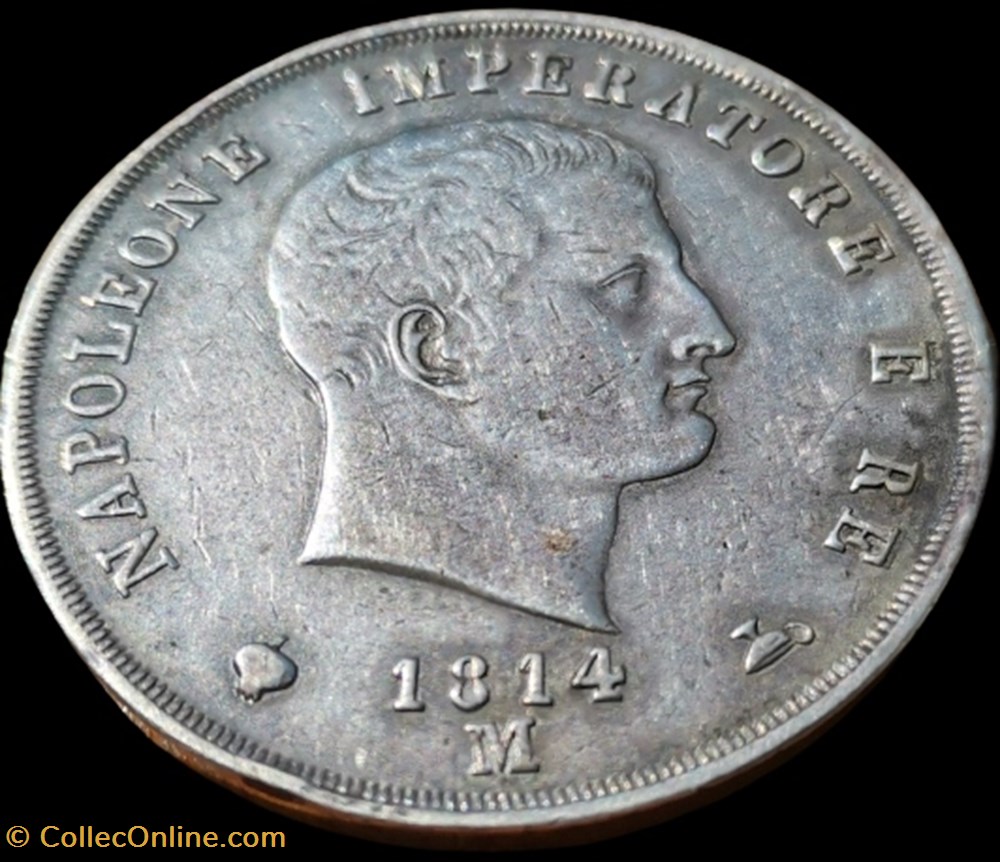 5 Lire Napoléon 1 er monnaies monde italie 5 lire napoleon 1 er