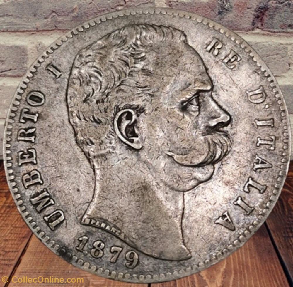 5 Lire Umberto 1er. monnaies monde italie 5 lire umberto 1er