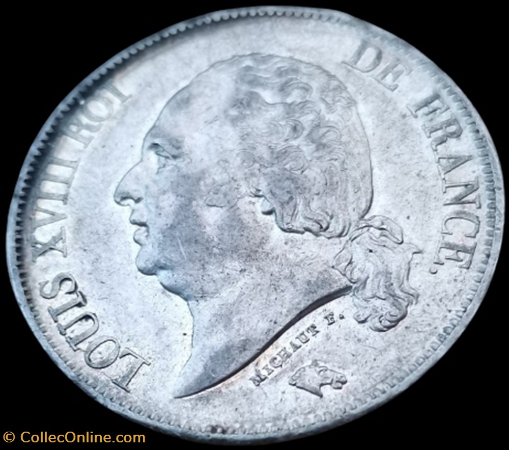monnaies france a modernes ecu de 5 fr louis xviii