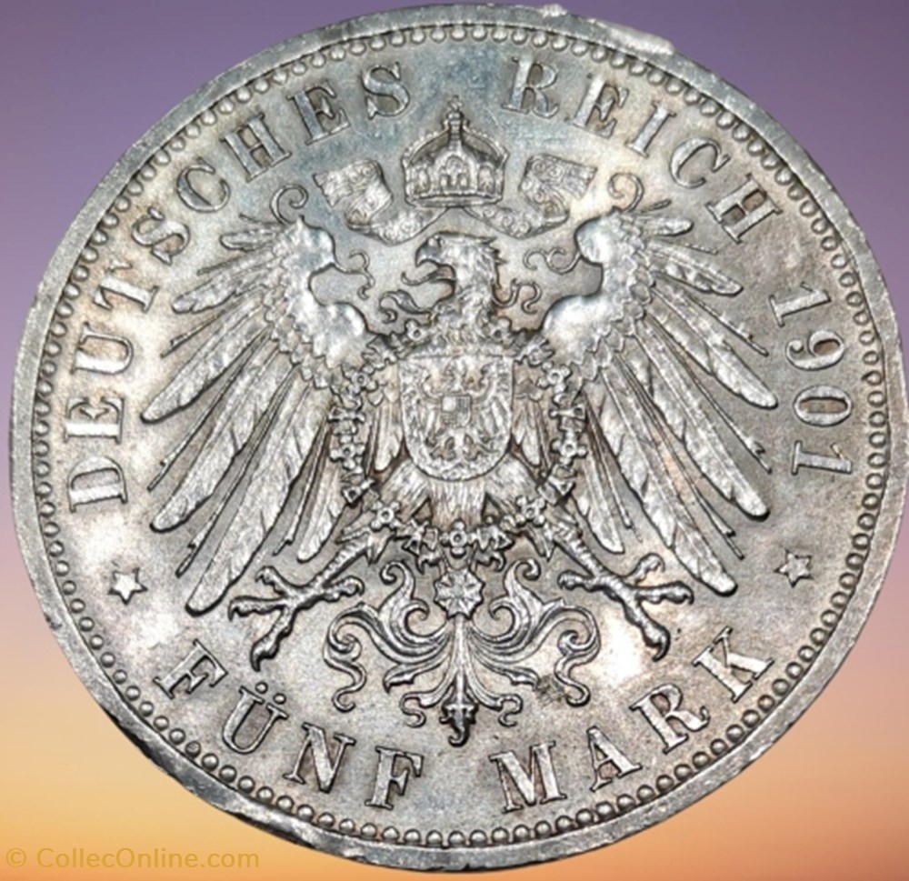 Wilhelm II, Roi de Prusse et Empereur d'Allemagne. 200 ans du Royaume de Prusse. monnaies monde wilhelm ii roi de prusse et empereur allemagne 200 ans du royaume de prusse