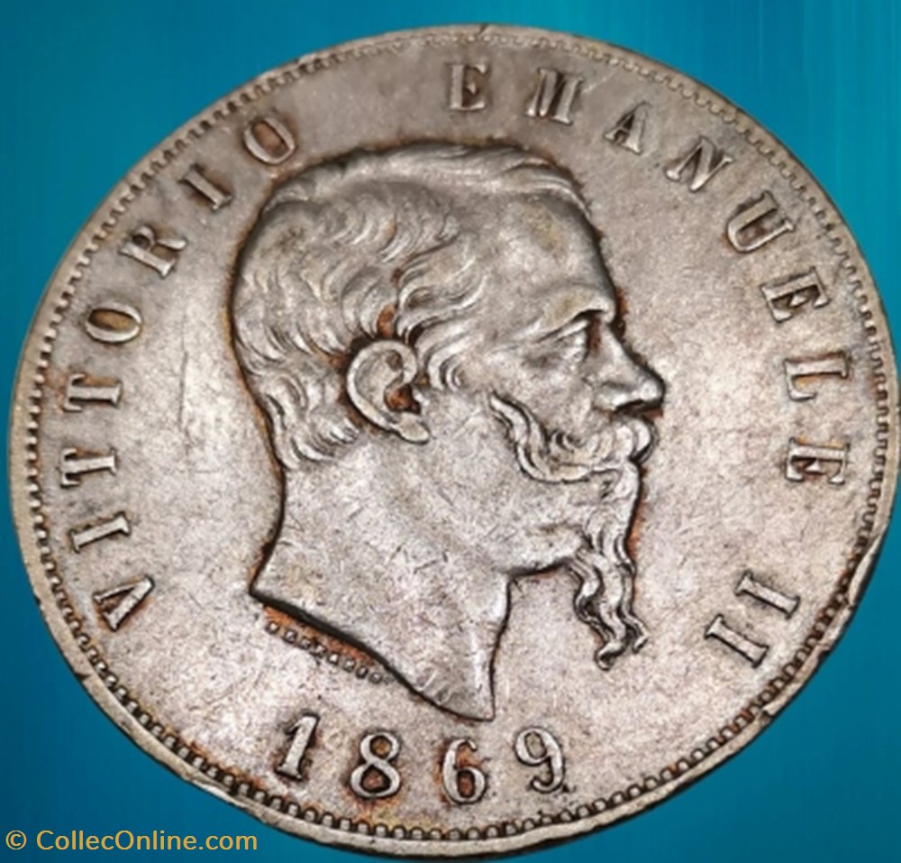 monnaies monde italie 5 lire vittorio emanuele ii