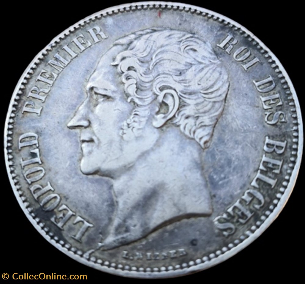 monnaies monde belgique leopold 1 er roi des belges tete nue 5 francs