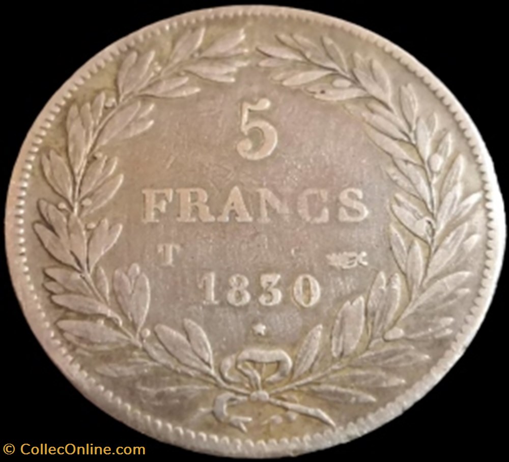 monnaies france modernes louis philippe 1er roi des francais tete nue 5 francs