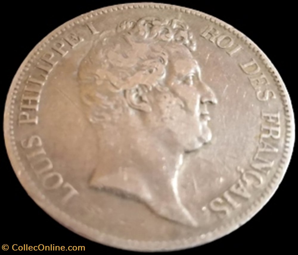 monnaies france modernes louis philippe 1er roi des francais tete nue 5 francs