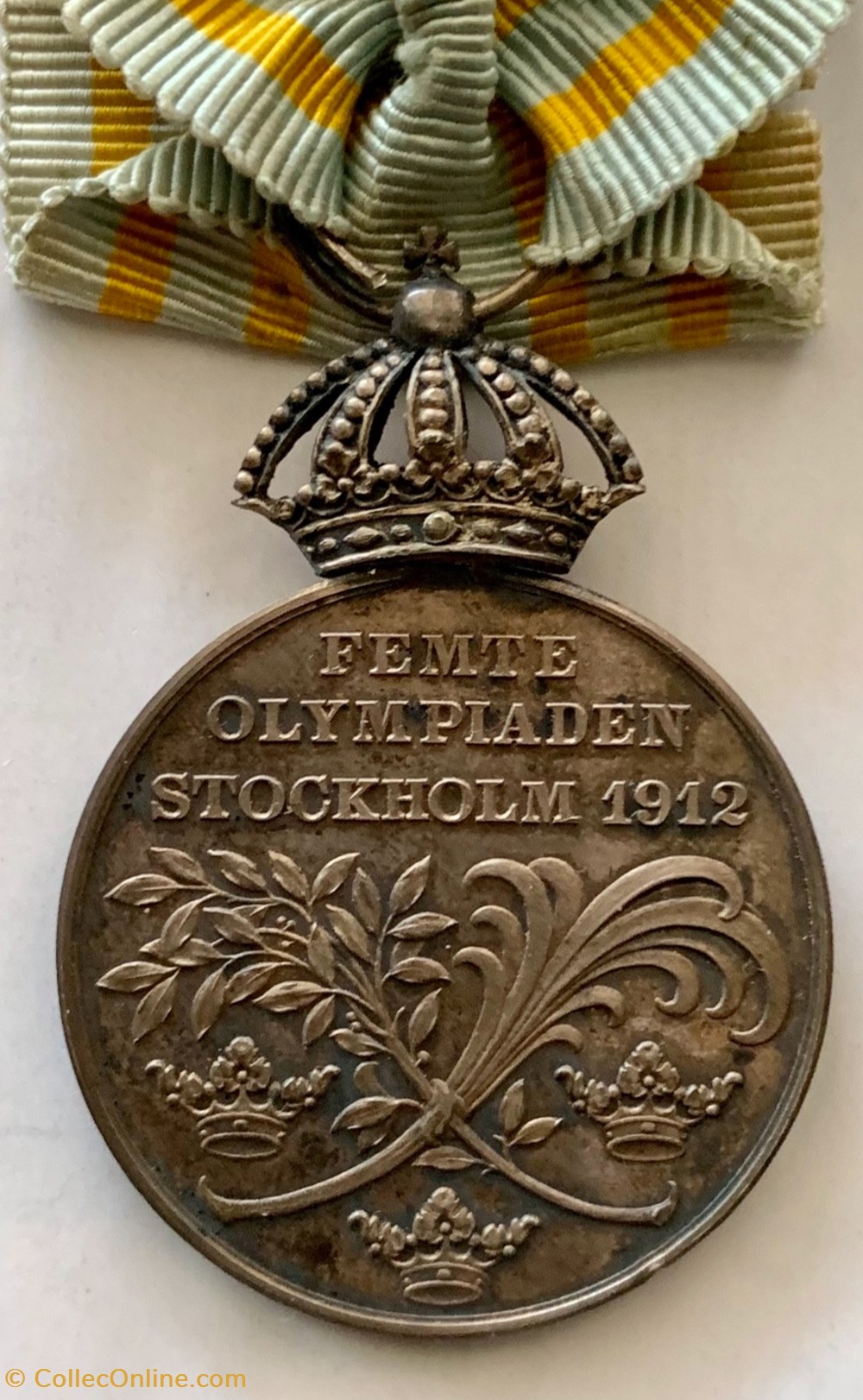 sport olympisme medaille de sm le roi gustav en memoire des jeux olympiques de stockholm 1912