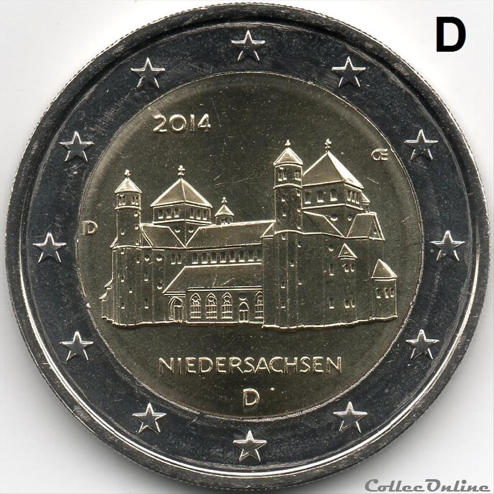 monnaie euro allemagne 2014 eglise saint michel de hildelsheim