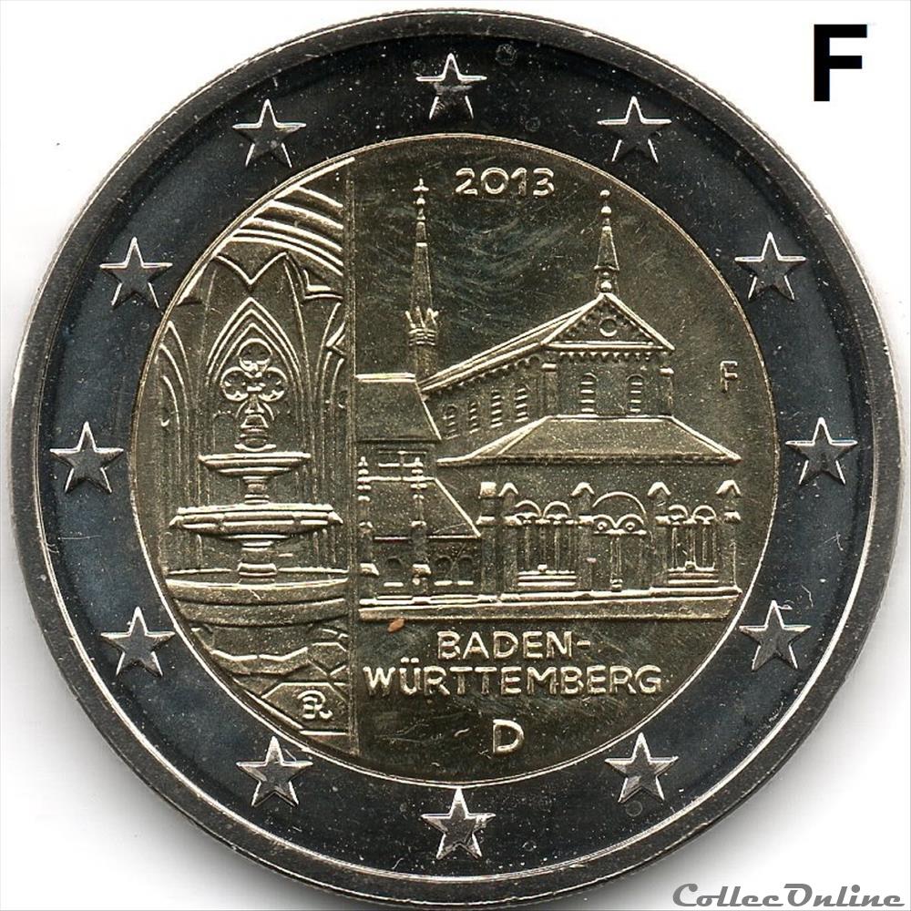 monnaie euro allemagne 2013 baden wurttemberg