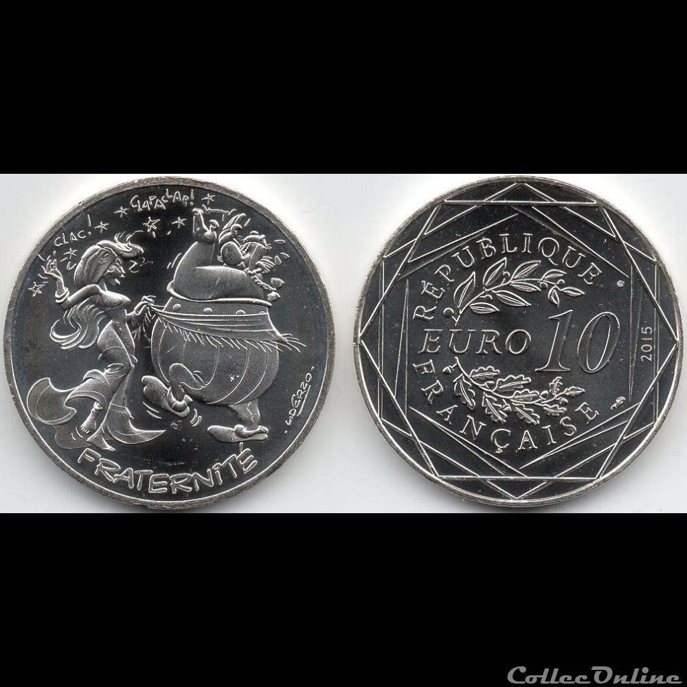 2015 : Astérix et la fraternité argent 4 monnaie euro france 2015 asterix et la fraternite argent