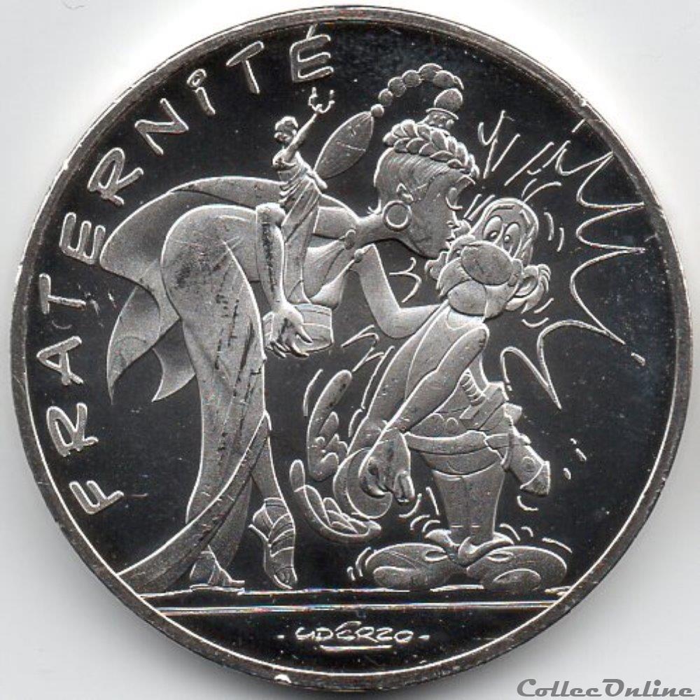 2015 : Astérix et la fraternité argent 3 monnaie euro france 2015 asterix et la fraternite argent