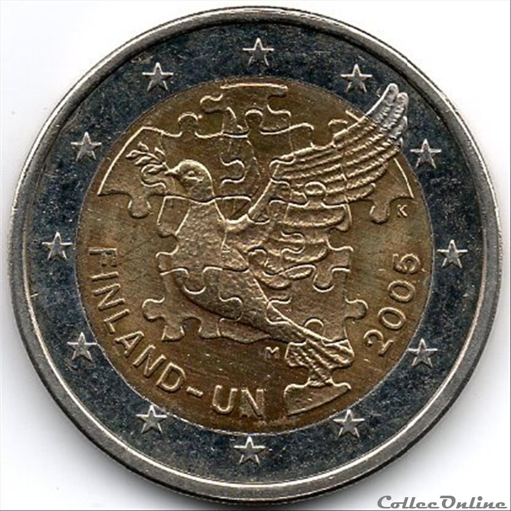 2005 : Adhésion à L'O.N.U monnaie euro finlande 2005 adhesion a o n u