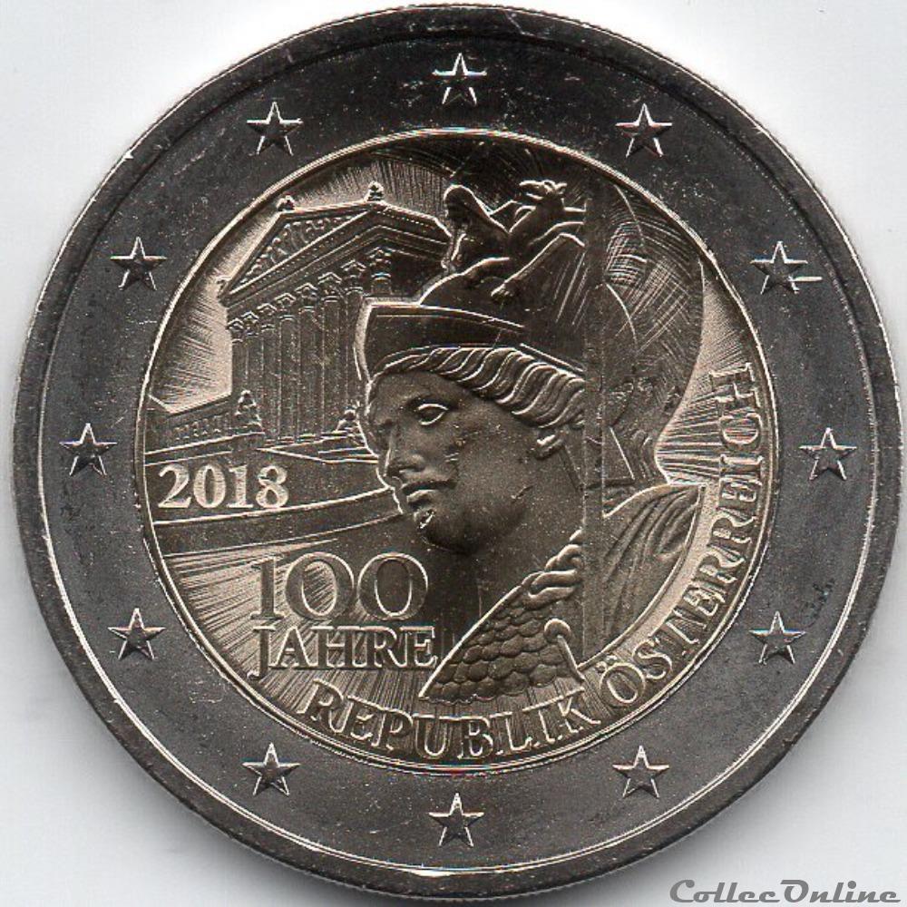 2018 : 100 ans de la république autrichienne monnaie euro autriche 2018 100 ans de la republique autrichienne