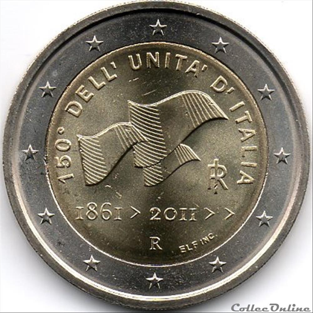 2011 : 150ème anniversaire de l’unification monnaie euro italie 2011 150eme anniversaire de l unification