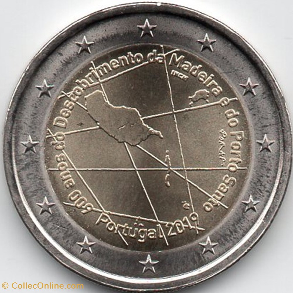 2019 : 600 ans Découverte Madère monnaie euro portugal 2019 600 ans decouverte madere