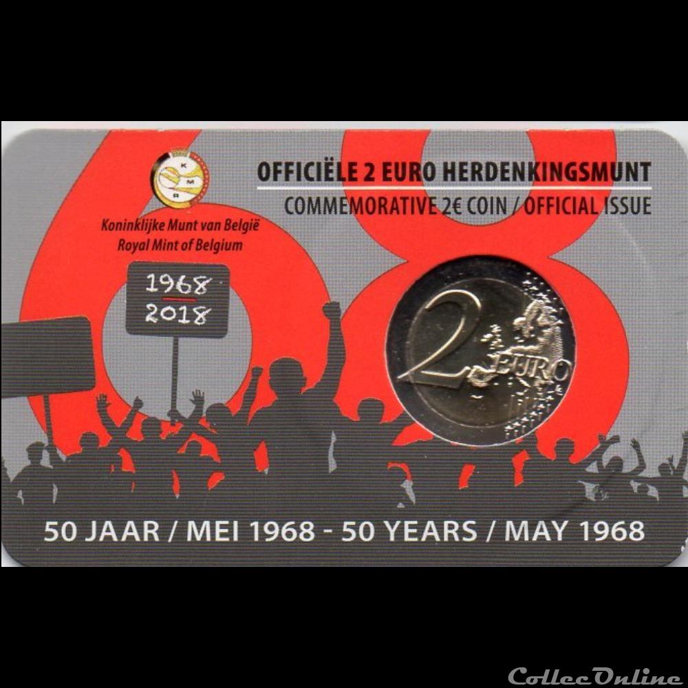 monnaie euro belgique 2018 50 ans mai 1968