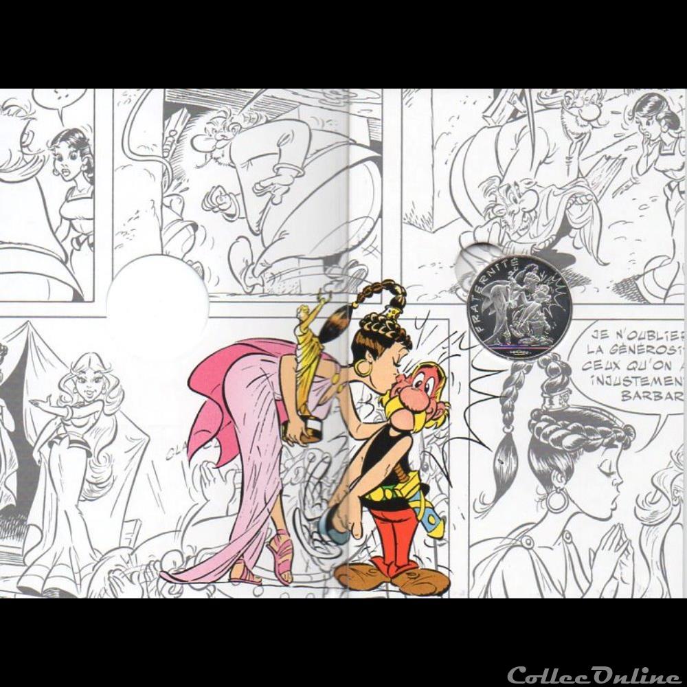 2015 : Astérix et la fraternité argent 2 monnaie euro france 2015 asterix et la fraternite argent