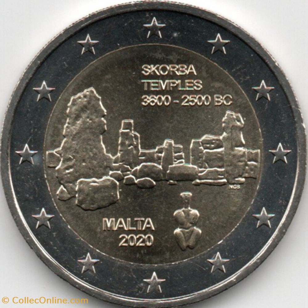 monnaie euro malte 2020 temple ta skorba