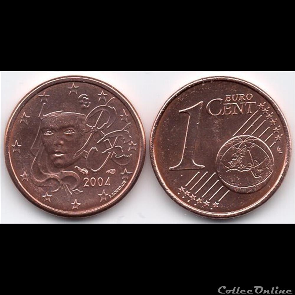 1 cent : 2004 Marianne, symbole de la République française. monnaie euro france 1 cent 2004 marianne symbole de la republique francaise