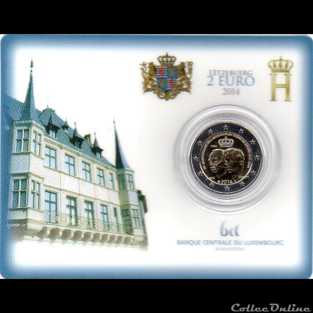 2014 : Coin card Jean et Henri du Luxembourg monnaie euro 2014 coin card jean et henri du luxembourg