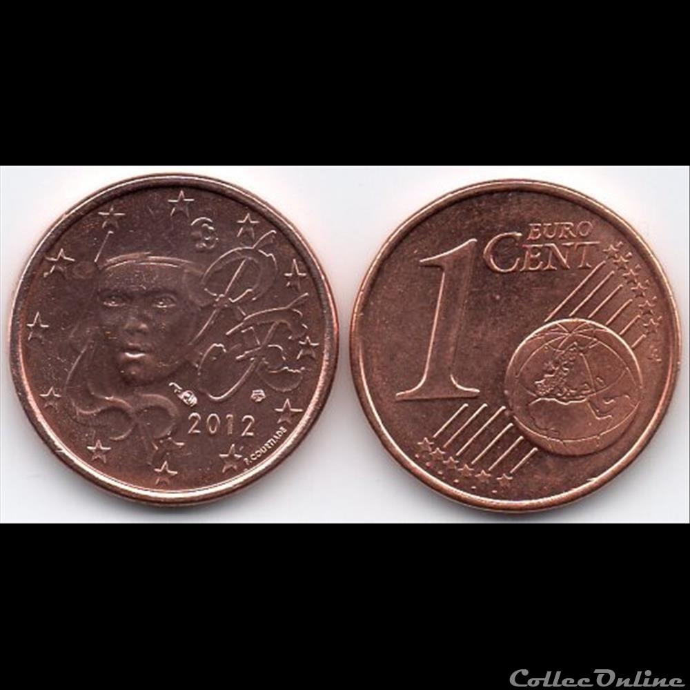 monnaie euro france 1 cent 2012 marianne symbole de la republique francaise