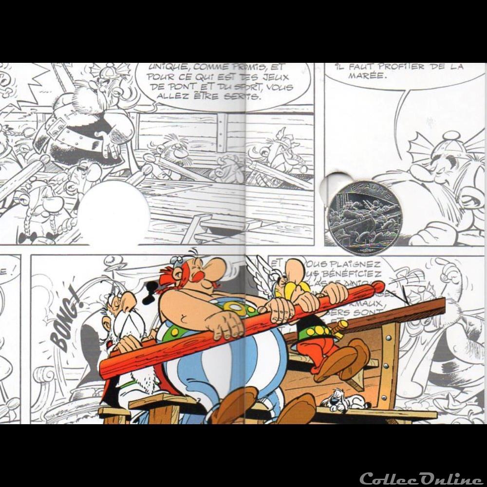 2015 : Astérix et l'égalité argent 5 monnaie euro france 2015 asterix et egalite argent