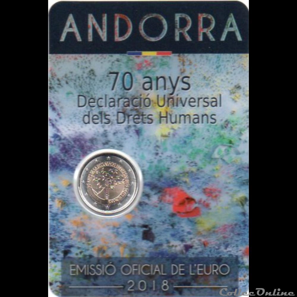 2018 : 70 ans Déclaration universelle des droits d l'homme monnaie euro andorre 2018 70 ans declaration universelle des droits d homme