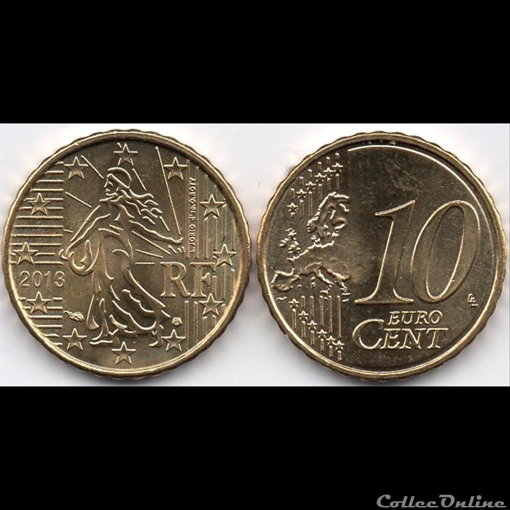 10 Cent : 2013 La Semeuse monnaie euro france 10 cent 2013 la semeuse