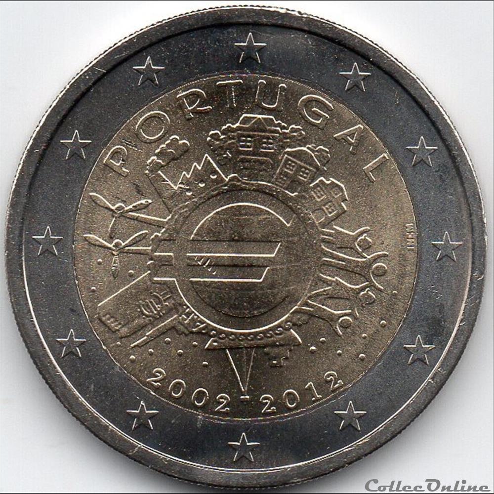 2012 : 10 ans de l'€uro monnaie euro portugal 2012 10 ans de uro