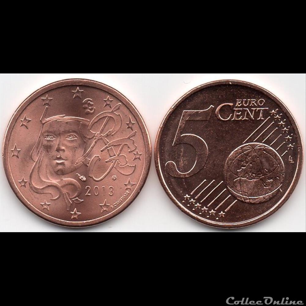 monnaie euro france 5 cent 2013 marianne symbole de la republique francaise