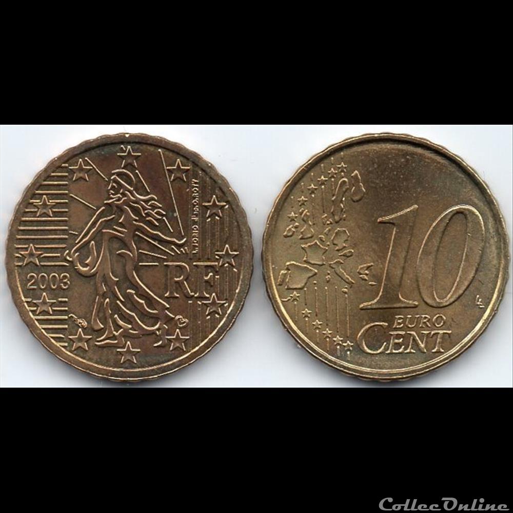 monnaie euro france 10 cent 2003 la semeuse