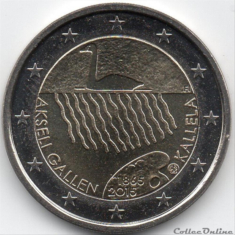 2015 : 150 ième anniv de la naissance dAkseli Gallen-Kallela monnaie euro finlande 2015 150 ieme anniv de la naissance dakseli gallen kallela