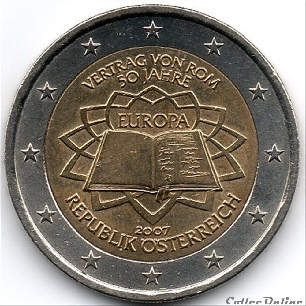 2007 : 50 Traité de Rome monnaie euro autriche 2007 50 traite de rome