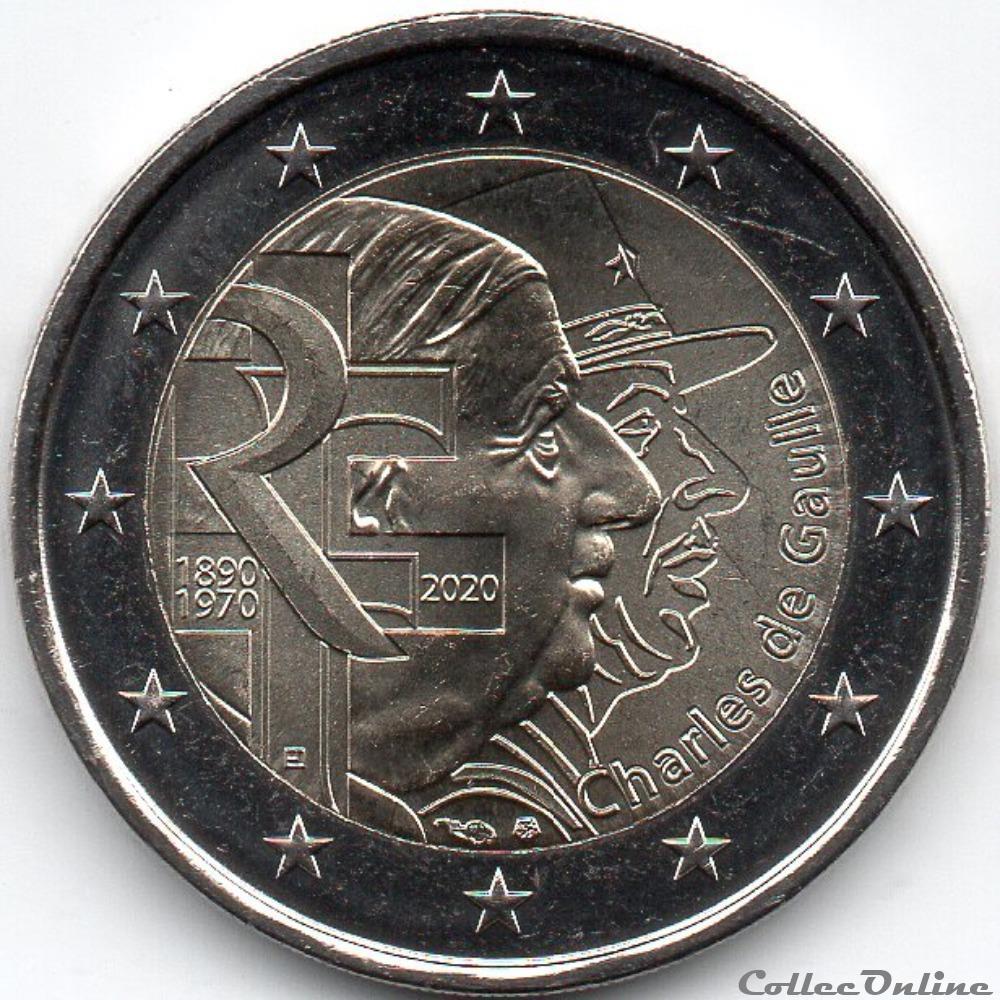 2020 : 50 em anniversaire de la mort de Charles de Gaulle monnaie euro france 2020 50 em anniversaire de la mort de charles de gaulle