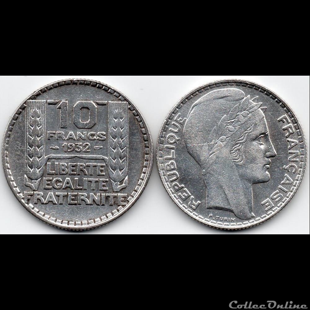 monnaie france moderne 10 fr turin argent 1932