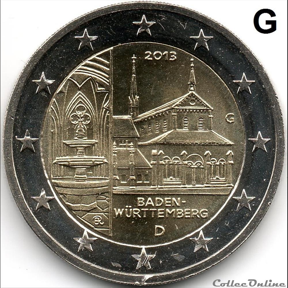 monnaie euro allemagne 2013 baden wurttemberg