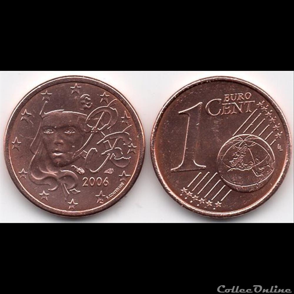 monnaie euro france 1 cent 2006 marianne symbole de la republique francaise