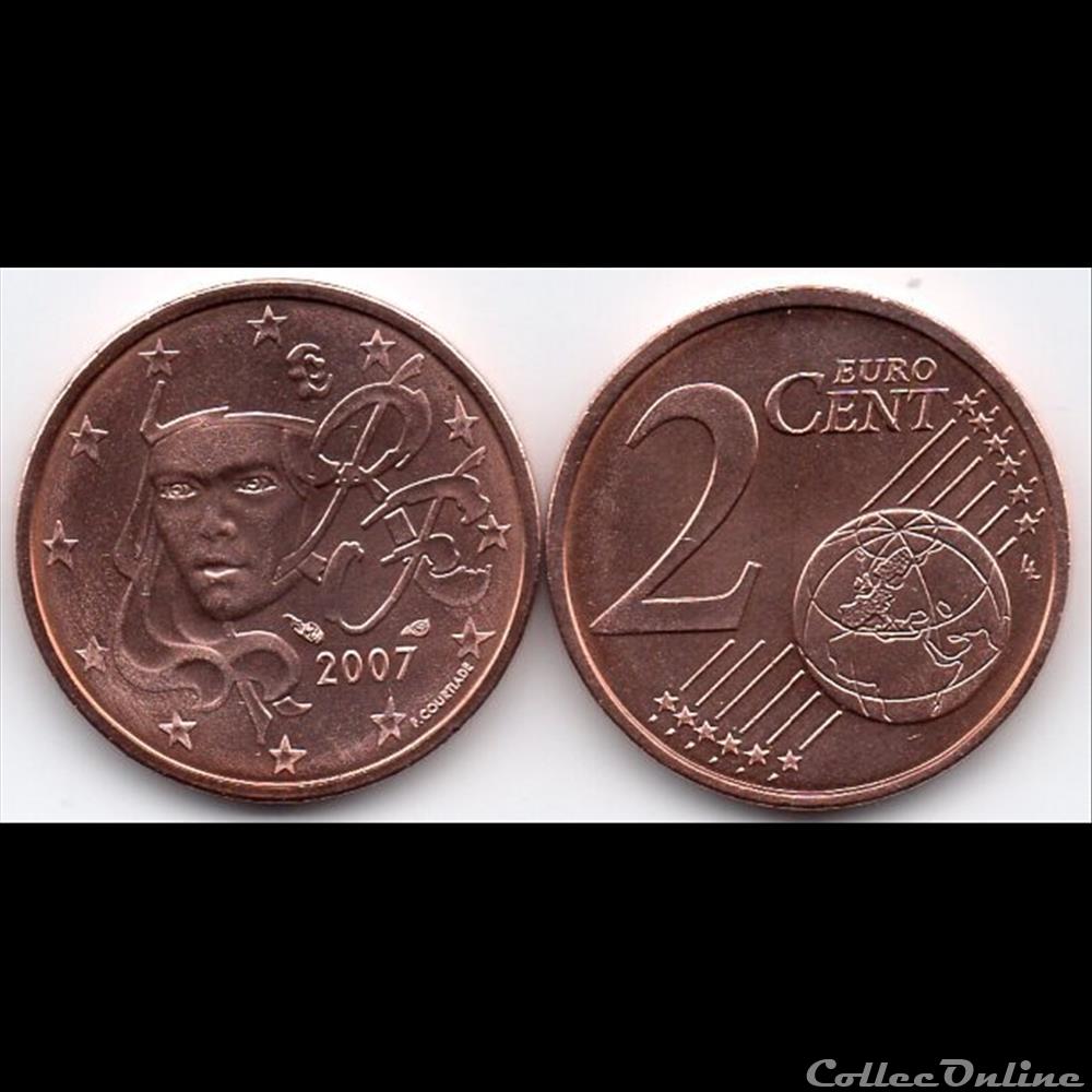 2 cent : 2007 Marianne, symbole de la République française. monnaie euro france 2 cent 2007 marianne symbole de la republique francaise
