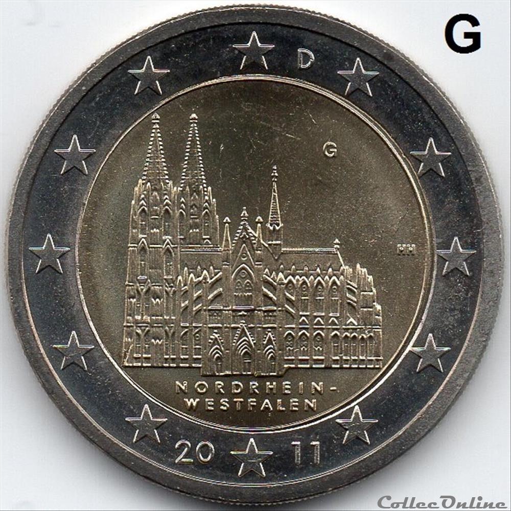 monnaie euro allemagne 2011 cathedrale cologne