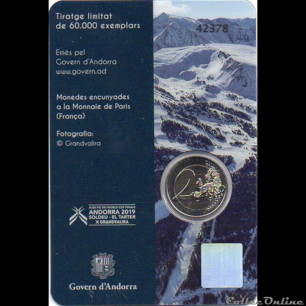 2019 : Final coupe du monde du ski Alpin 3 monnaie euro andorre 2019 final coupe du monde du ski alpin
