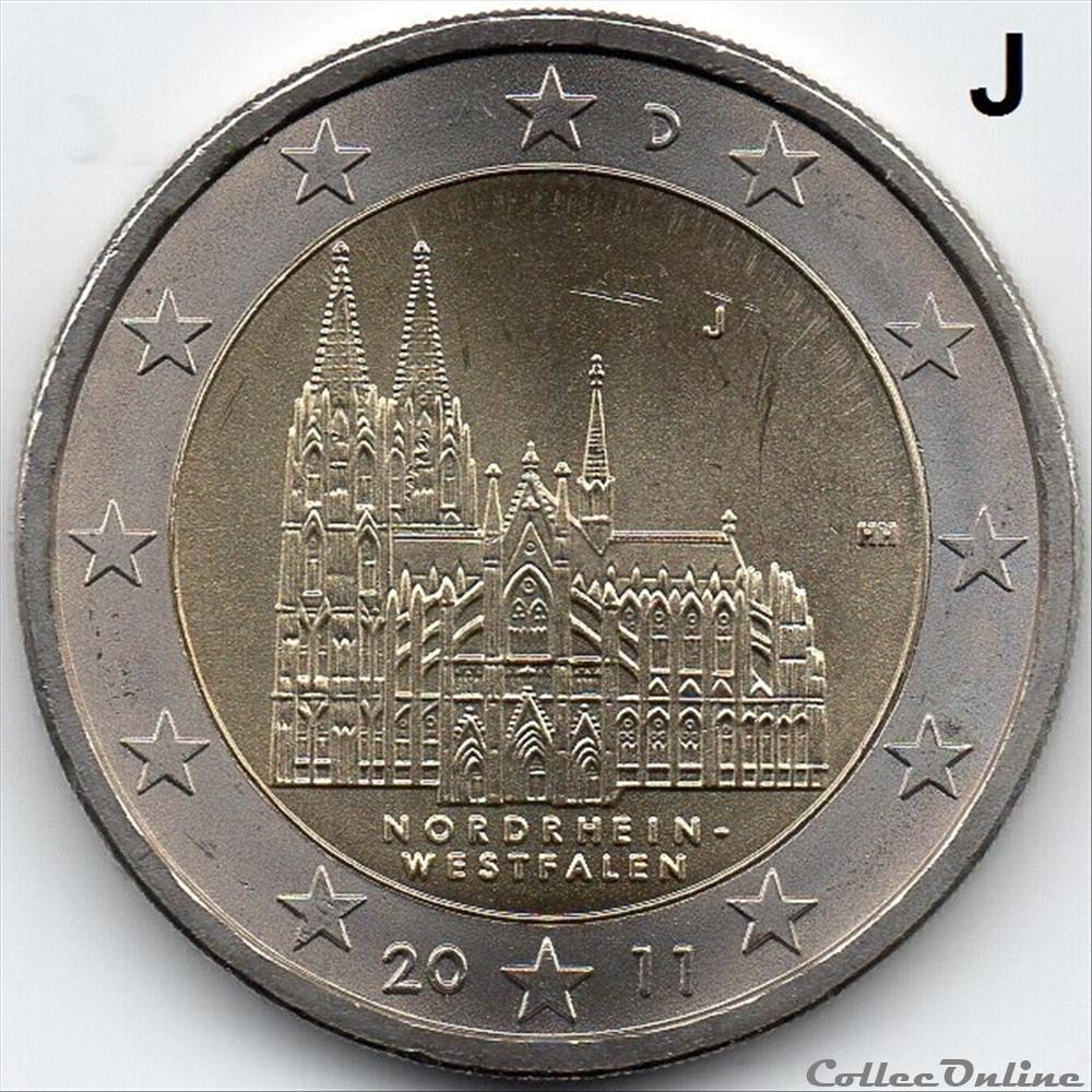 monnaie euro allemagne 2011 cathedrale cologne