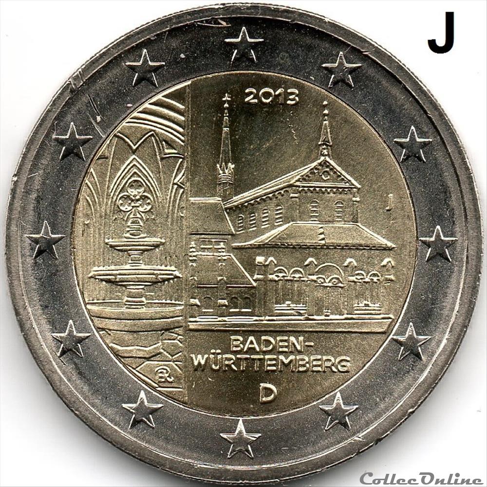 monnaie euro allemagne 2013 baden wurttemberg