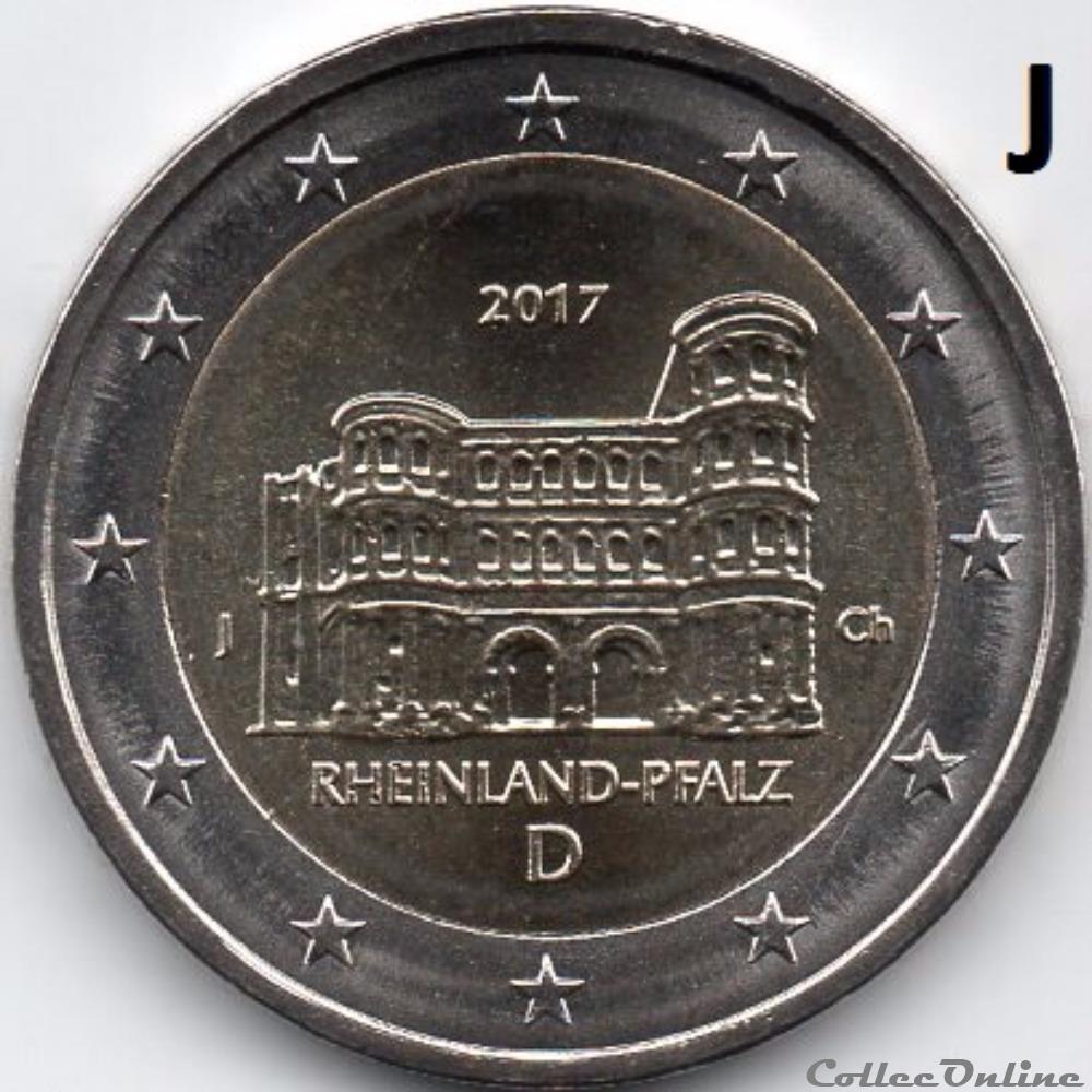 monnaie euro allemagne 2017 porta nigra