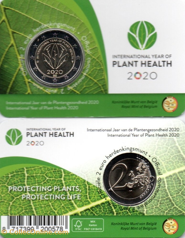 monnaie euro belgique 2020 annee internationale de la sante des plantes