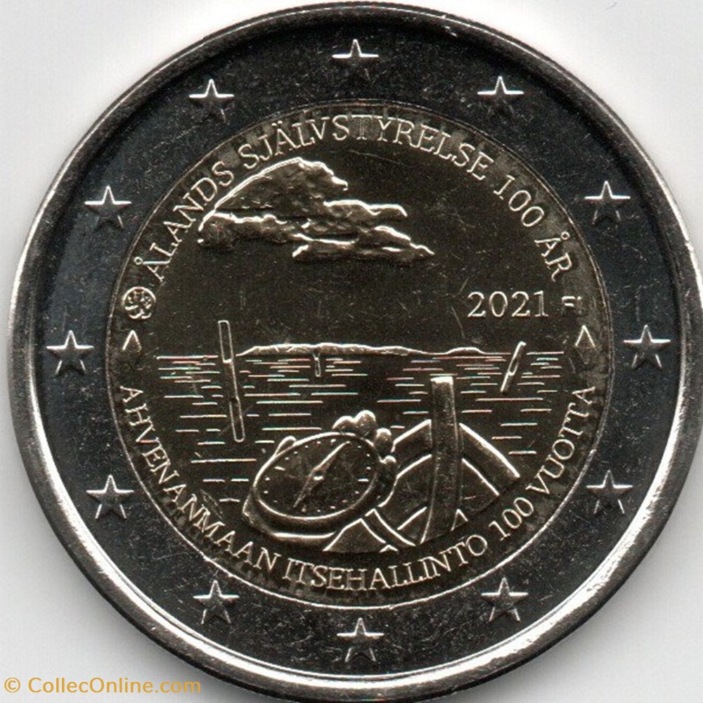 2021 : 100e anniversaire de l'autonomie des îles Aland monnaies euros finlande 2021 100e anniversaire de autonomie des iles aland