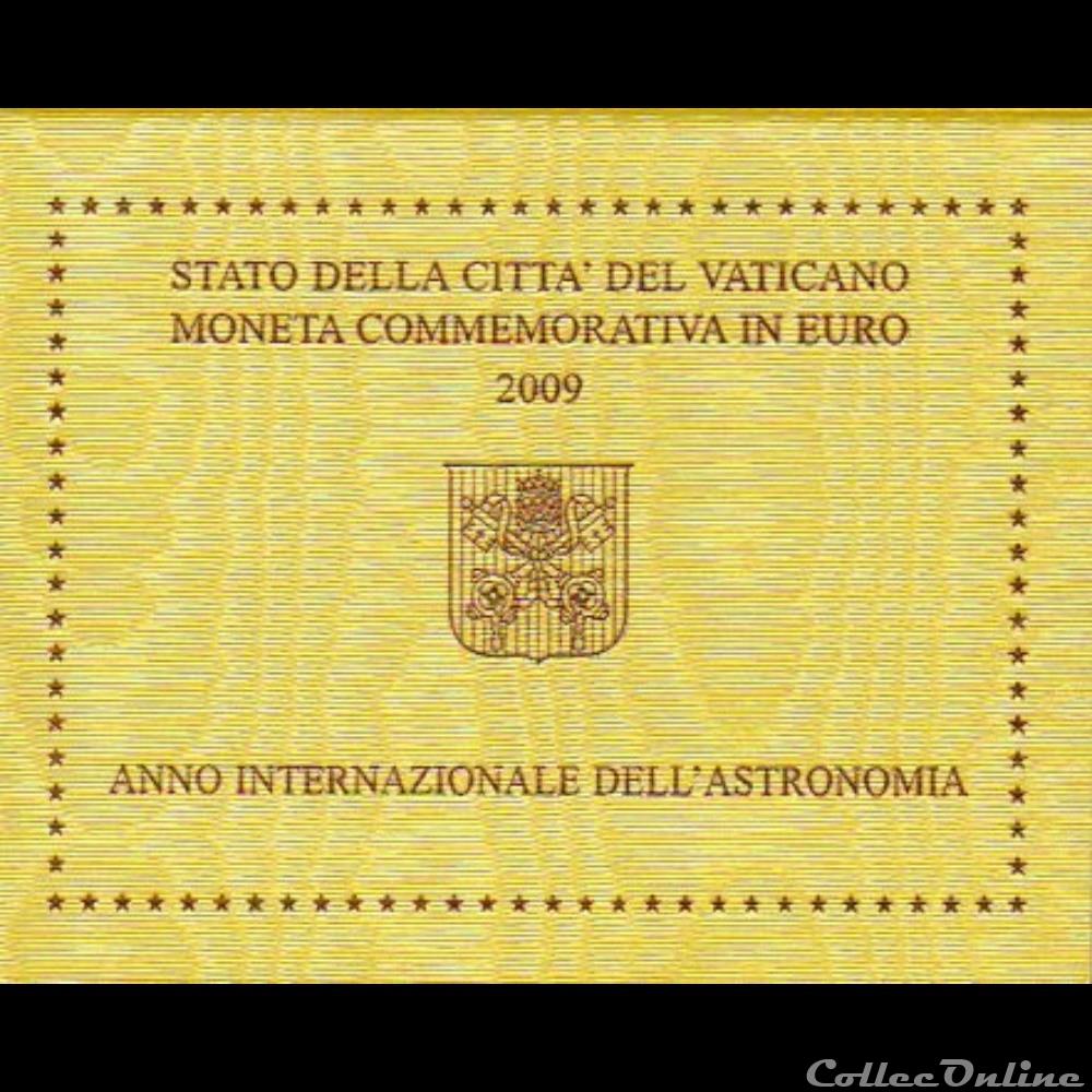 2009 : Année Inter. de l'Astrono 3 monnaie euro vatican 2009 annee inter de astrono