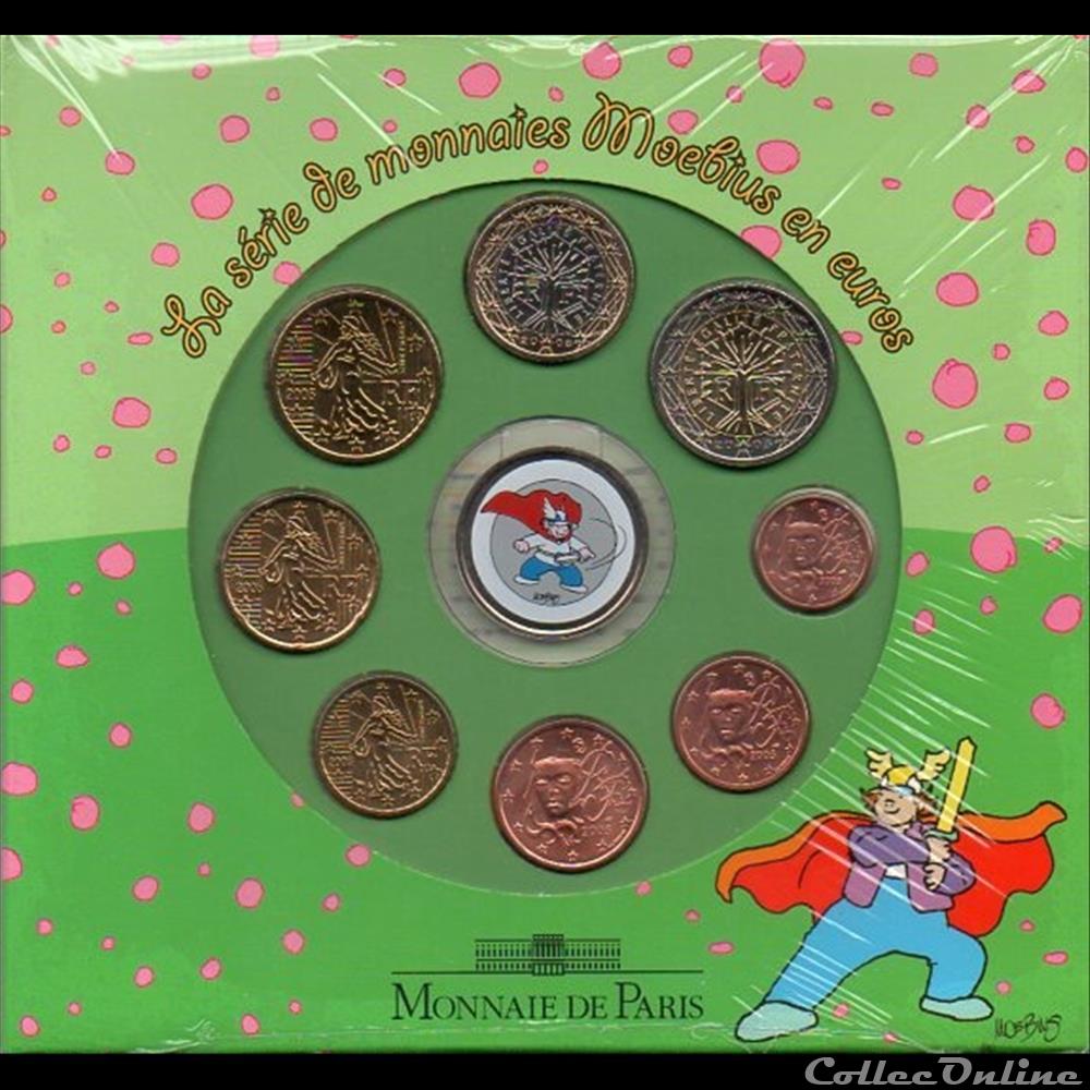 BU 2005 : Moebius monnaie euro france bu 2005 moebius