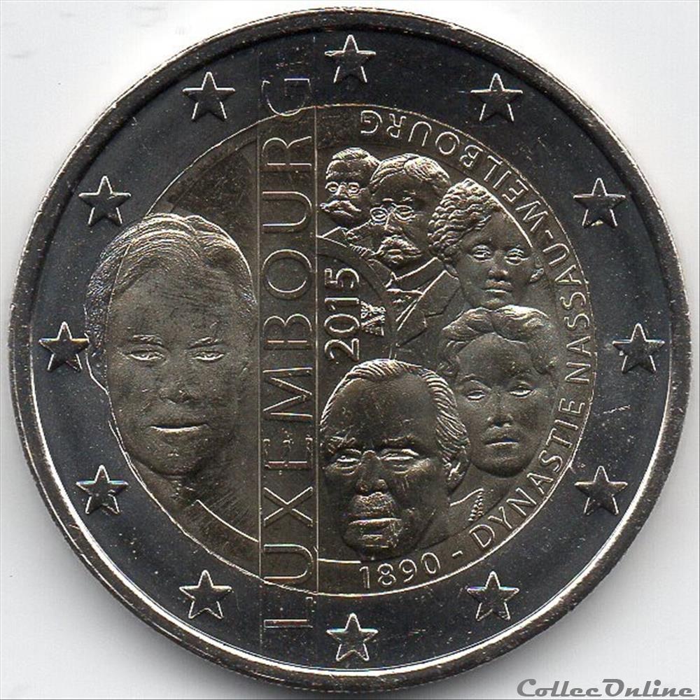 monnaie euro luxembourg 2015 1890 dynastie nassau weilbourg