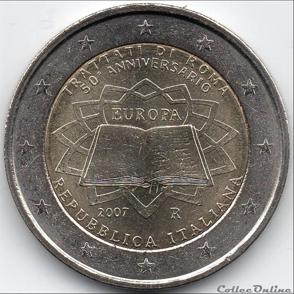 2007 : Traité de Rome monnaie euro italie 2007 traite de rome