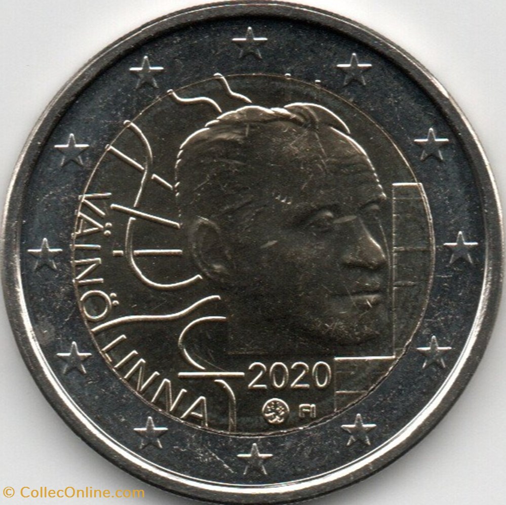 2020 : 100 ans Väinö Linna monnaie euro finlande 2020 100 ans vaino linna